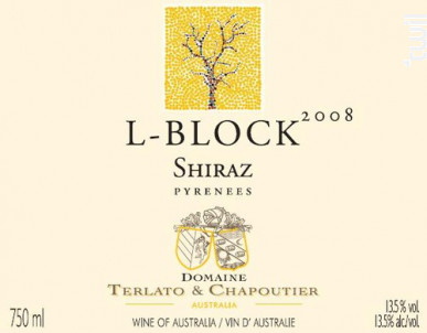 L-BLOCK - Maison M.Chapoutier - Domaine Terlato & Chapoutier - 2021 - Rouge