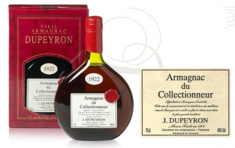 Armagnac Dupeyron Millésimé - Maison Ryst-Dupeyron - 1922 - 